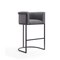 Manhattan Comfort Cosmopolitan Barstool in Grey and Black BS015-GY - alternate 1